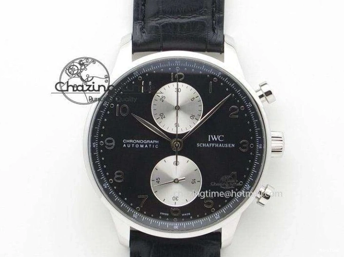 MIROTIME 0316 Portuguese Real PR Real Annual Calendar IW503502 ZF 1:1 Best Edition Blue Dial on Black Leather Strap A Breathable 7152